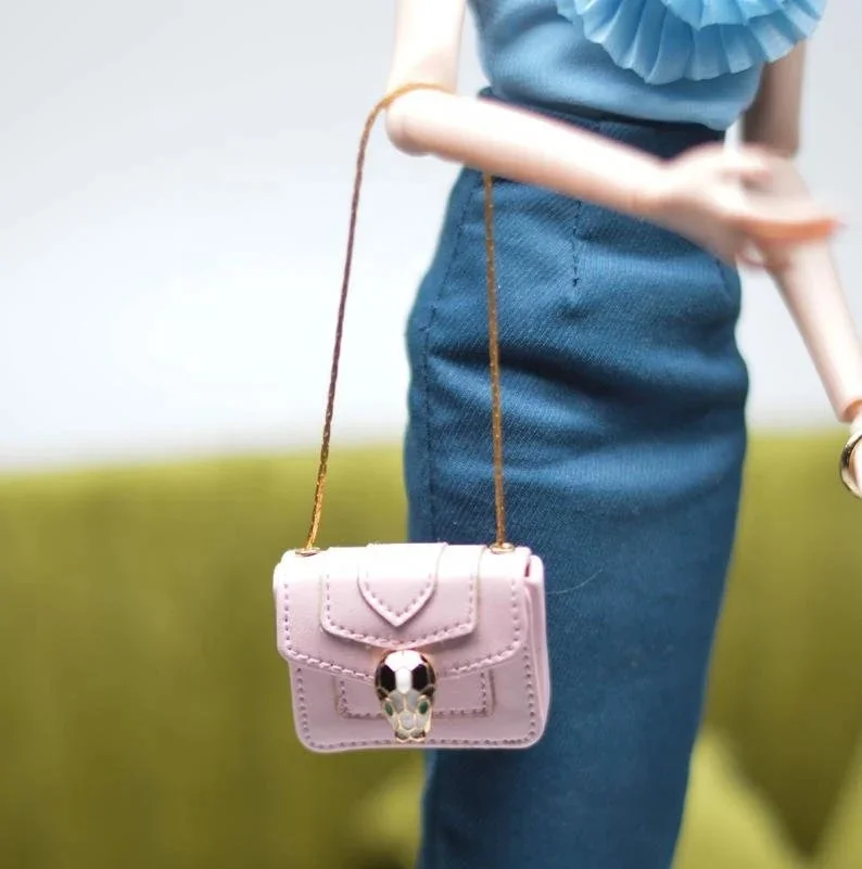 Miniature Bags for dollhouse,1/6 1:12 1:3 BJD doll/Ken/Royalty,Purse,High-end handmade customization