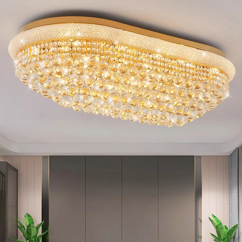 2024 Modern Dining Room Bedroom Crystal Ceiling Lamp Living Room Chandeliers Villa Hotel Interior Lighting Chandelier