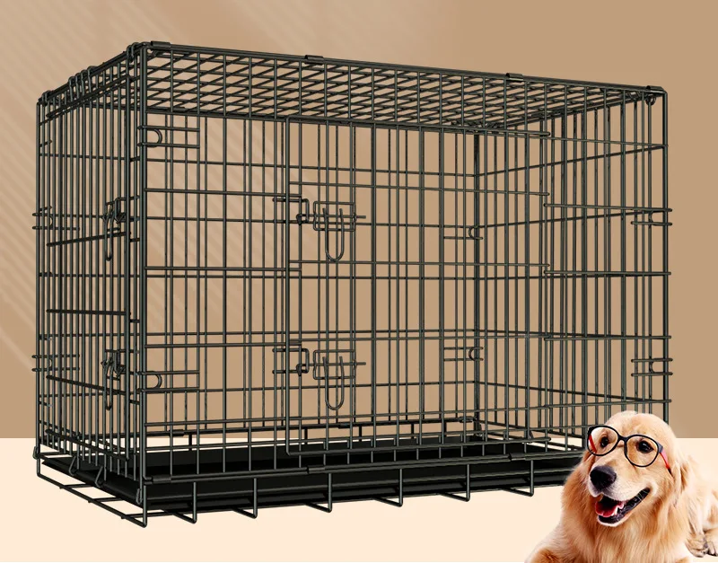 Hot Sale Dog Crate Double Door Foldable Durable Cage Large Size