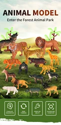 20-Piece Plastic Animal Toy Set Inculding Eight Big Aniamls 24 Small Animal Toys And Four Trees