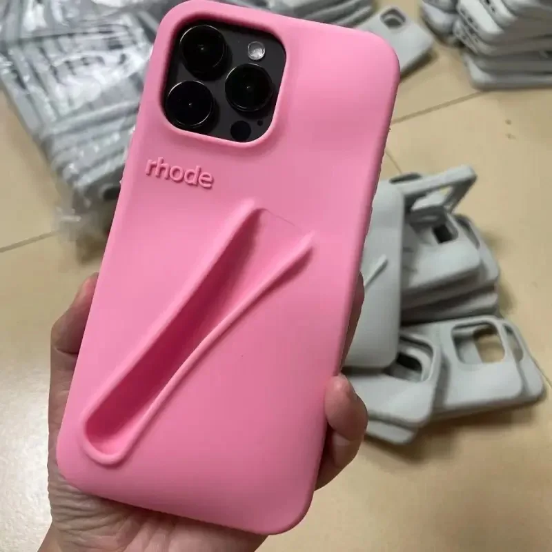 New Fashion Design Lip Gloss Phone Case For iPhone 15 pro max 14 13 Rhode 3D Silicone Lip Balm Anti Fall Protect Cover