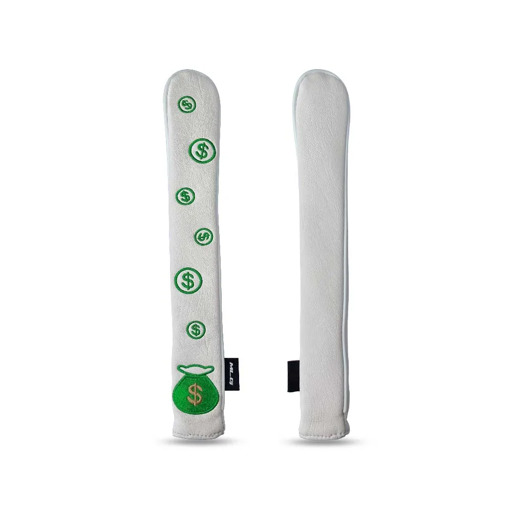 Custom Premium PU Leather Headcovers Embroidery Logo Golf Alignment Stick Cover