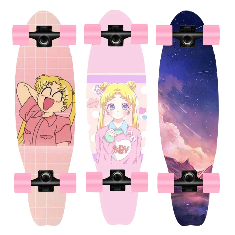 
Hot sale Double-sided four-wheeled oem customized travel skateboard for boys and girls 