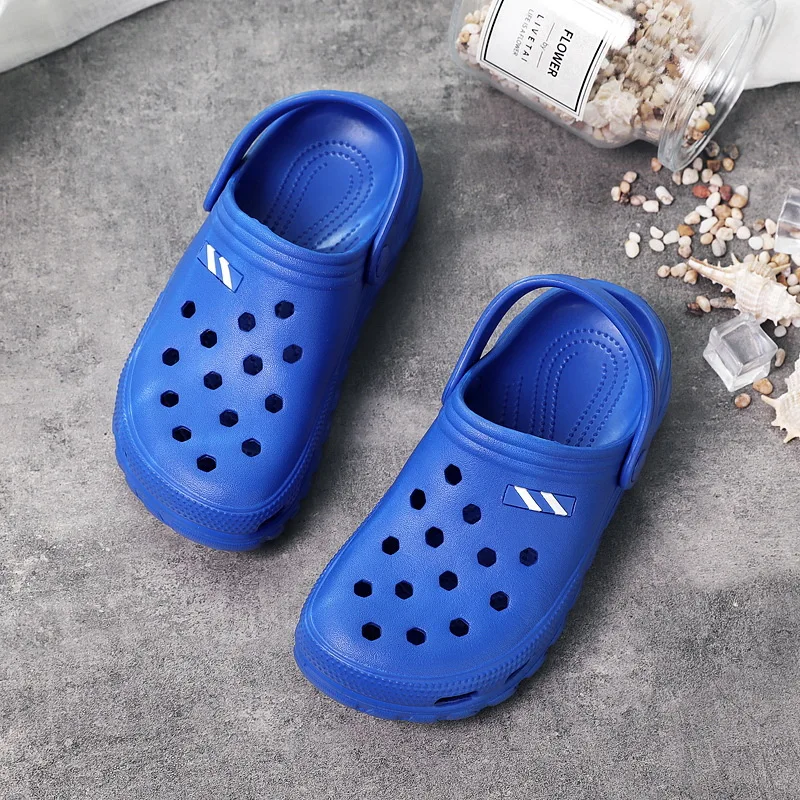 Экономичный индивидуальный дизайн, голубые, розовые садовые детские тапочки, сандалии, детские Сабо