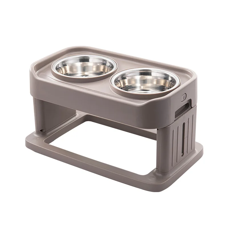 Adjustable Stainless Steel Folding Pet Bowl Amazon Cross-Border Dog Feeder & Bowls for Pets