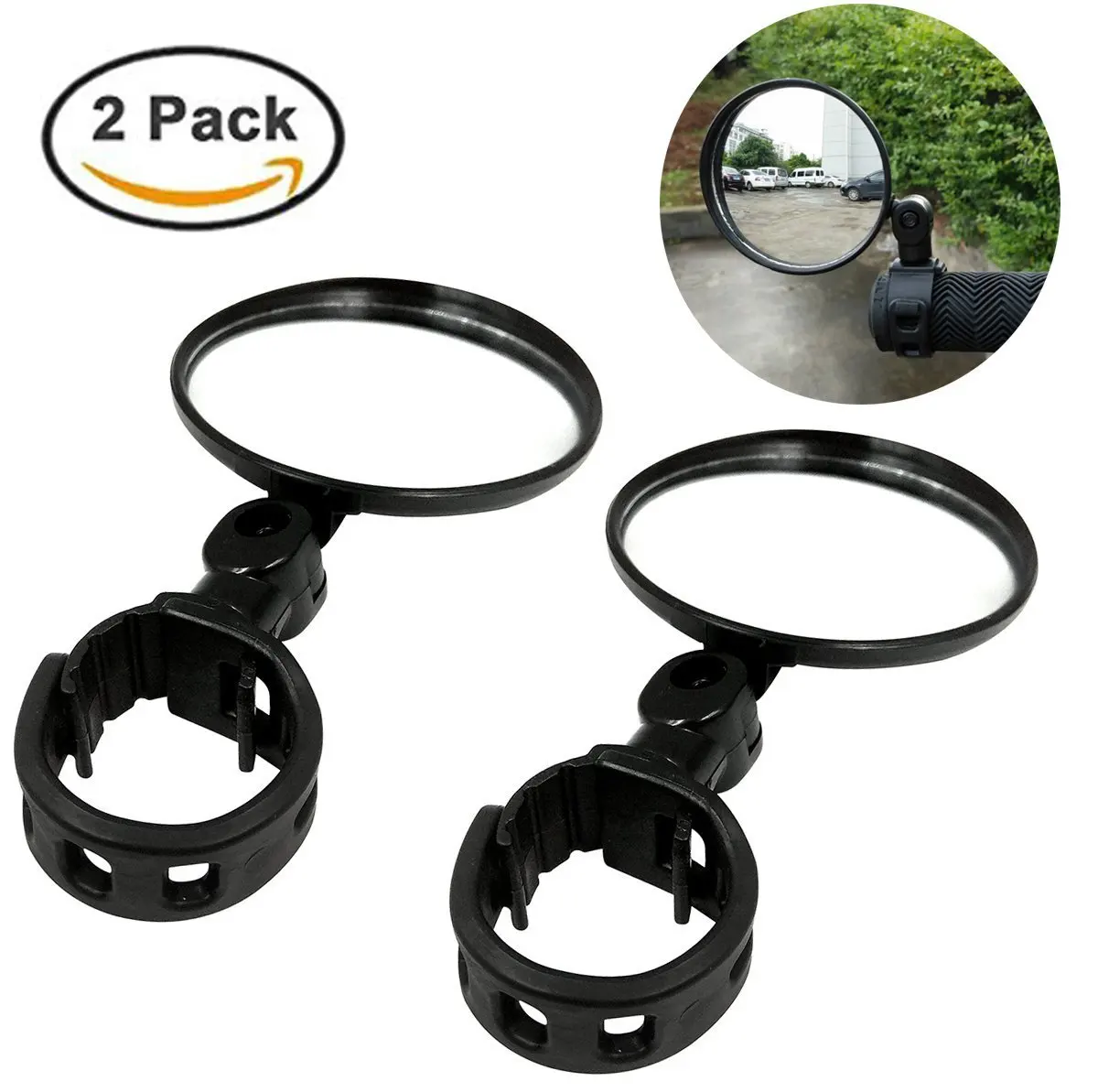Adjustable 360 Degree Bike Mirror Flexible Handlebar Rear Back View Bicycle Accessories for Road Bikes Mountain Bikes BMX
