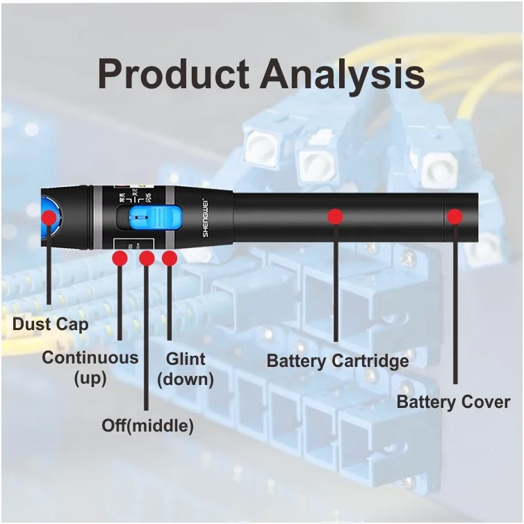 Handheld optical power meter visual fault locator 1mw 10mw 30mw 50mw 3d Power Meter Vfl visual fault locator