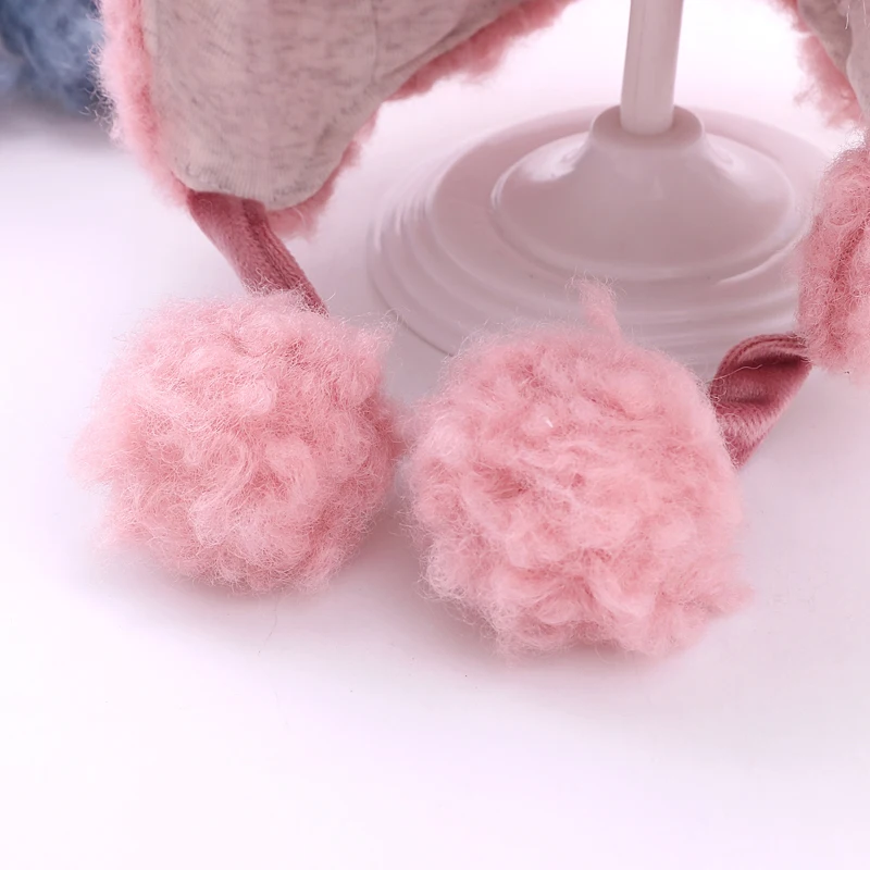 The new baby girl outdoor windproof cartoon cute toddler winter warm baby hat