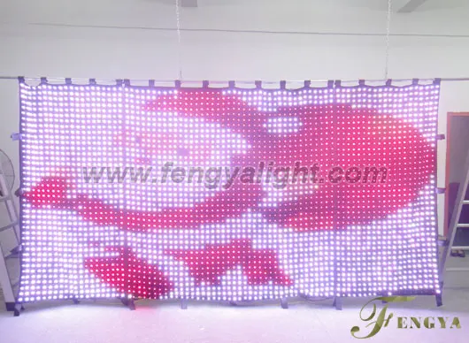 P5 3x4M Stage background Led video curtain star cloth