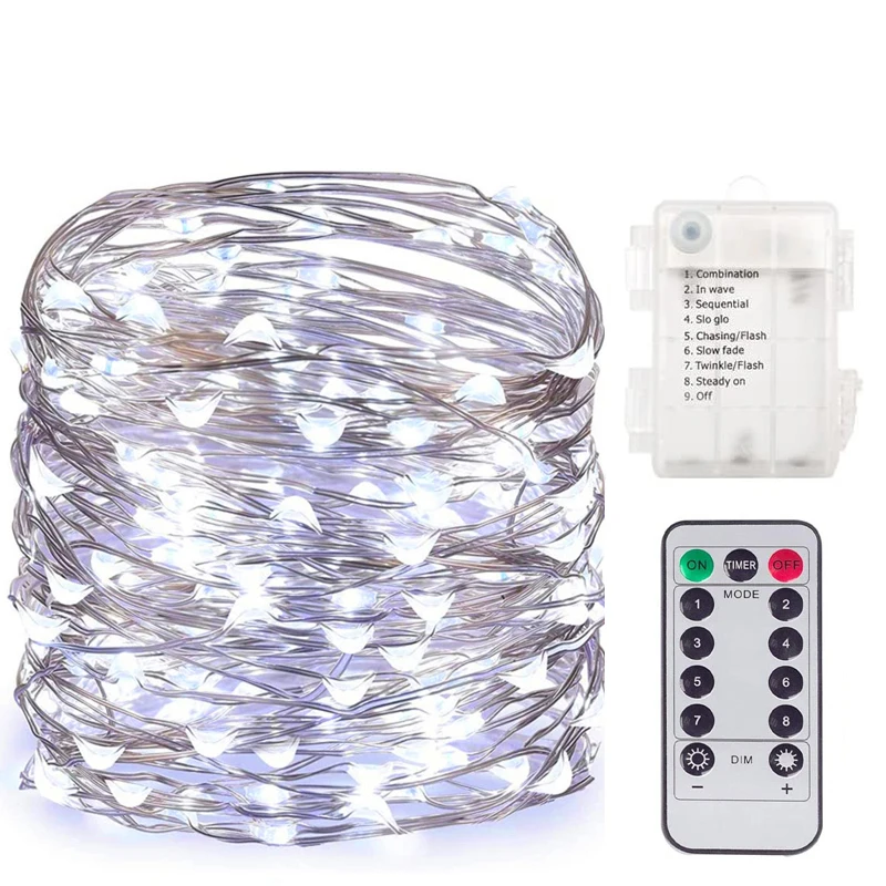 Fairy Lights Led Battery Operated Remote String Led Luces Navide Christmas Wedding Party Ramadan Decoration Battery Fairy Light