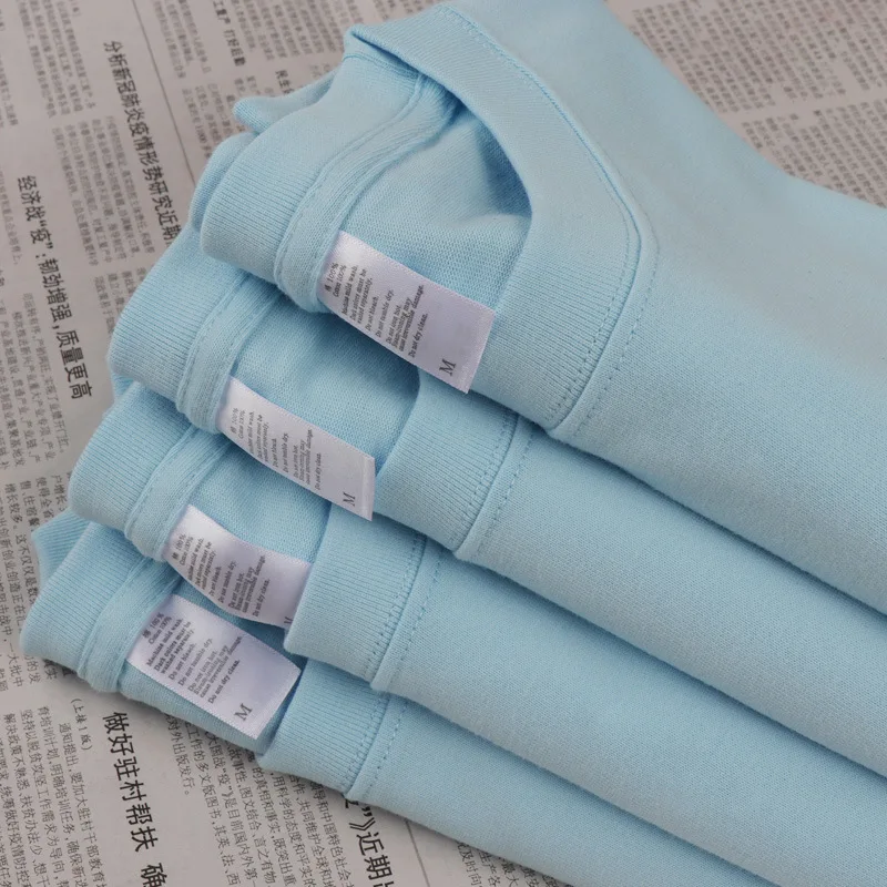 Wholesale 270 GSM Heavyweight T-shirts Unisex Blank Tee Crewneck 100% Cotton Custom Logo T Shirt for Men