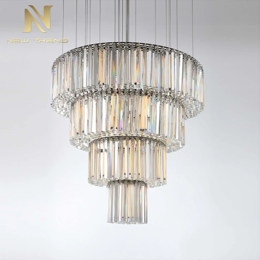 New Product Custom Indoor Decoration Luxury Lamp Living Room Dining Room Villa Crystal LED Chandelier
