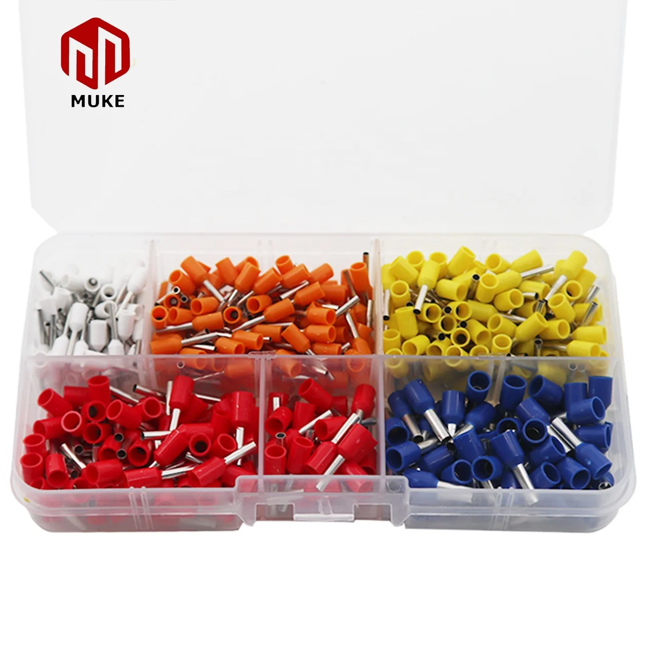 400pcs Wire Ferrule Connectors Kit Copper Ferrule Terminals Nylon Insulated Pin Cord End Connectors Crimp Fer