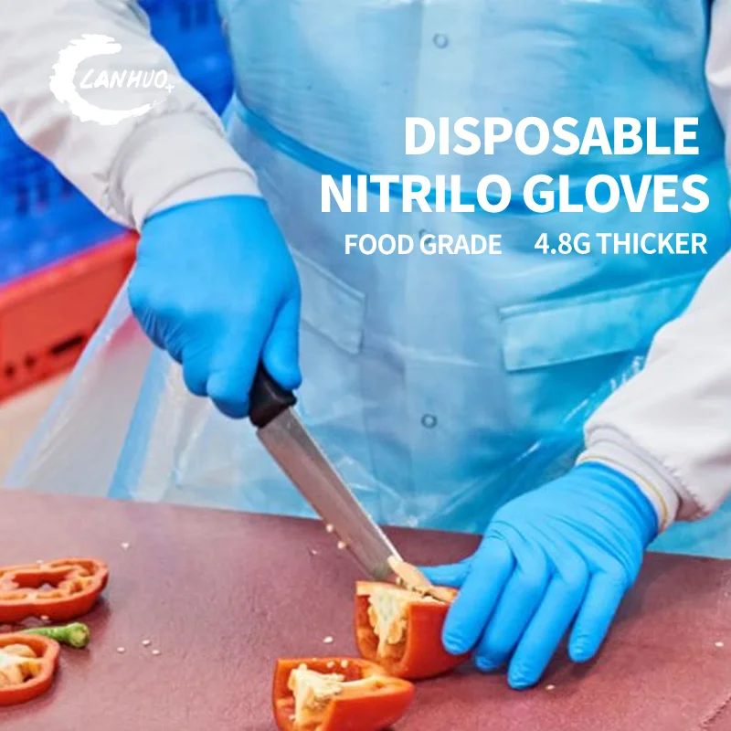 Food & beverage nitrile glove food grade oil resistant gloves nitrile for halal food canned processing