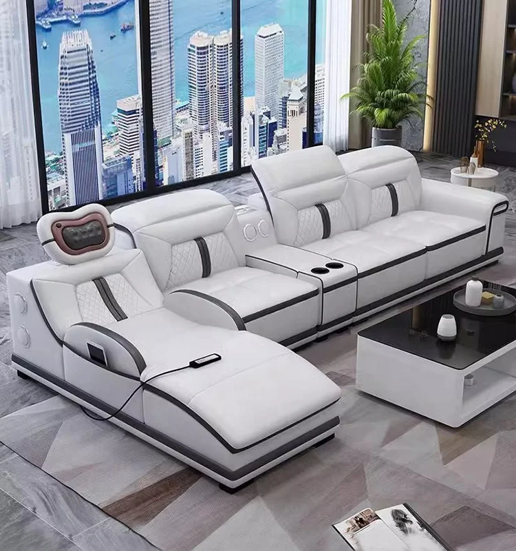 Living room multifunctional intelligent sofa, electric massage sofa, leather intelligent massage sofa