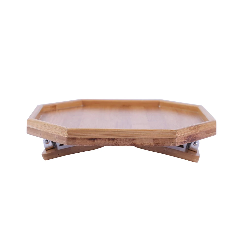 Bamboo Wood Clip On Tray Sofa Table for Wide Couches, Couch Arm Tray Table, Side Tables
