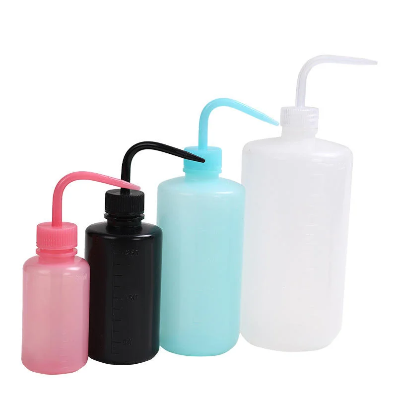 150ml 250ml 500ml 1000ml Plastic Squeeze Lab Wash Bottle Water Rinse Squirt Bottle For Tattoo Eyelash Cleaning Lash Bath Bottle