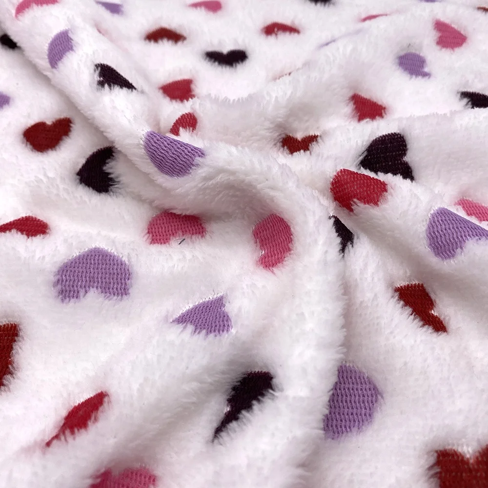 Household items baby blanket custom receiving Quality Brand Warm 100%Polyester Microfiber offset printing Flannel Fleece Fabric
