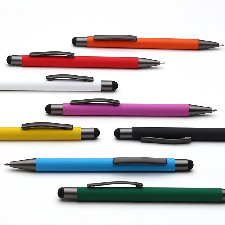 
Rubberized Aluminium Pen Promotopal Popular Metal Pen With Touch Screen 
