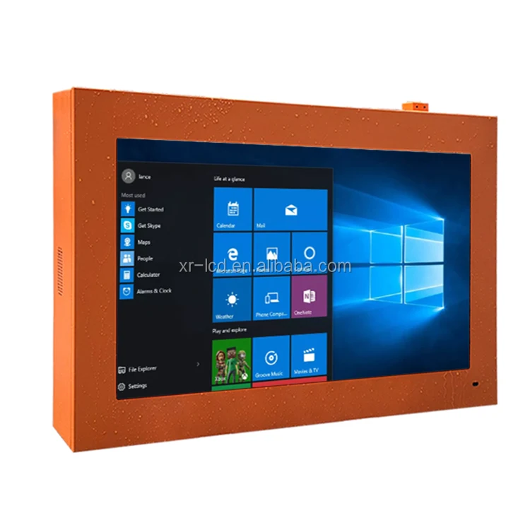 Outdoor wall mounted lcd display solar powered outdoor advertising display totem 55 display stand outdoor