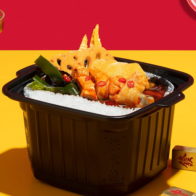 Spicy Chicken soup Self Heating food 595g/Box Spicy Hot Pot Self Heating Yummy Instant Hot Pot OEM