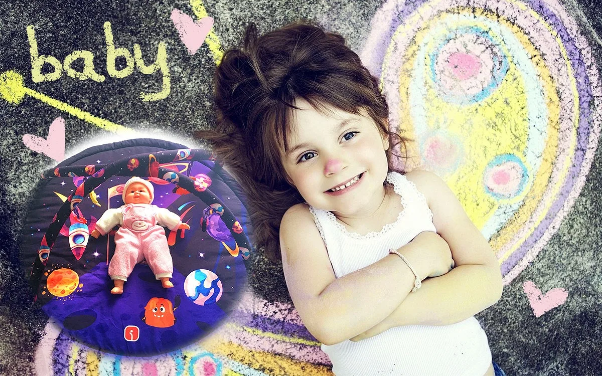 Baby  Gym with 4 activity toys nursery rugs house play gym activity safety babies kids mat