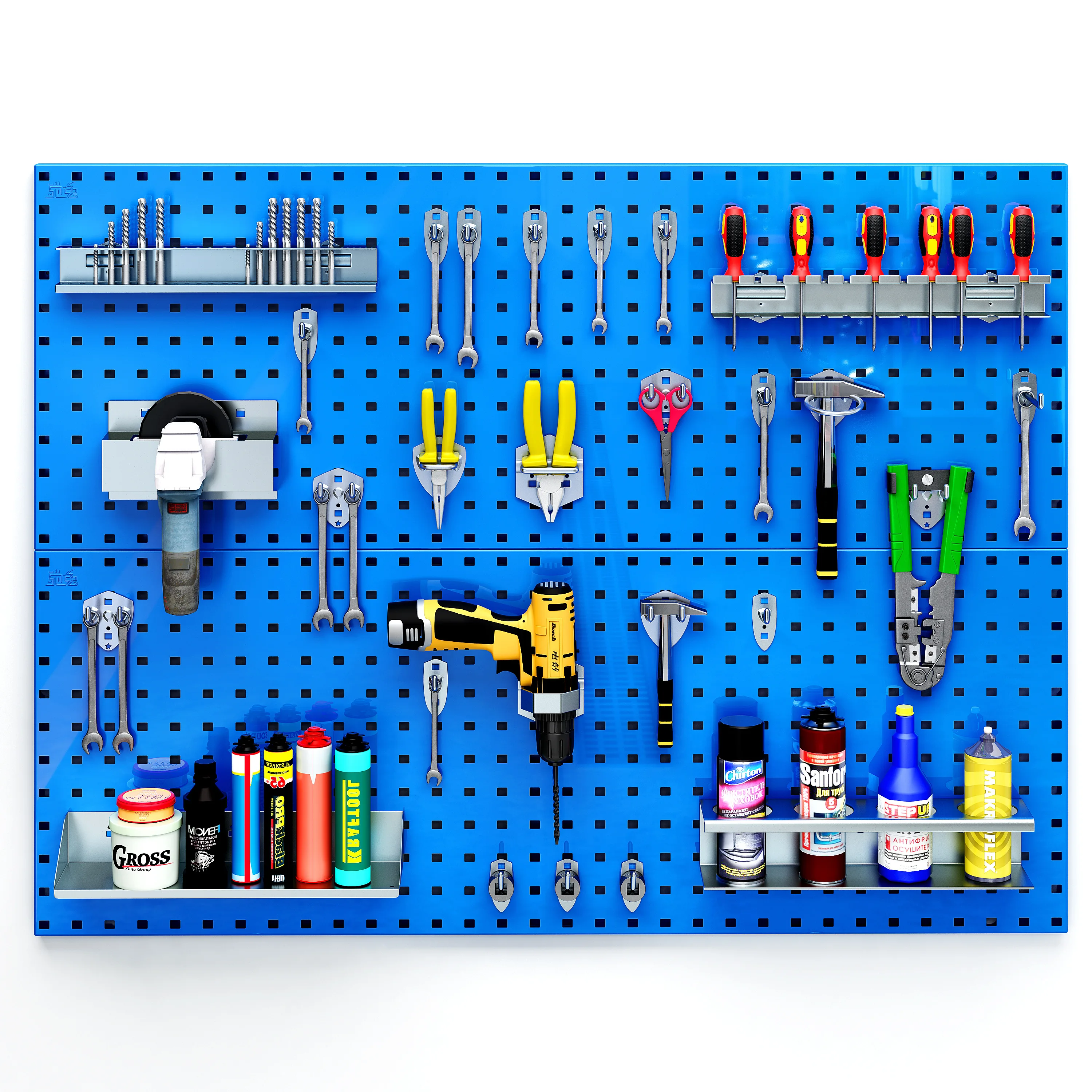 Multiple Sizes Multifunction Display Racks Pegboard Perforated Panels Wholesale Pegboard Tool Display Shelf