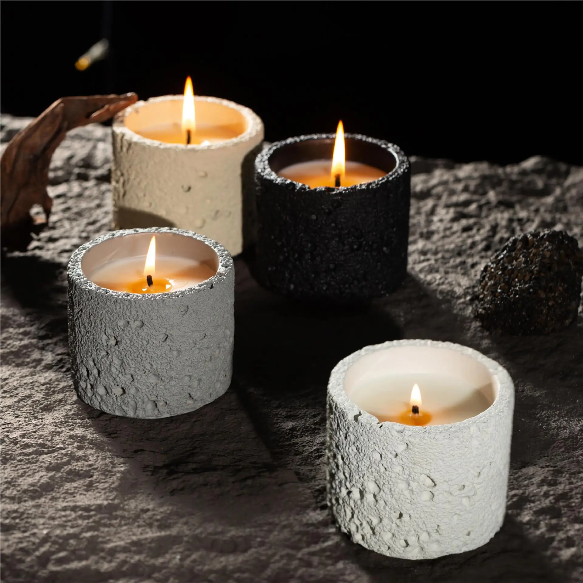 Nordic Style Mini Concrete Candle Jar Household Aromatherapy DIY Candle for Personalizing and Enjoying Essential Oils
