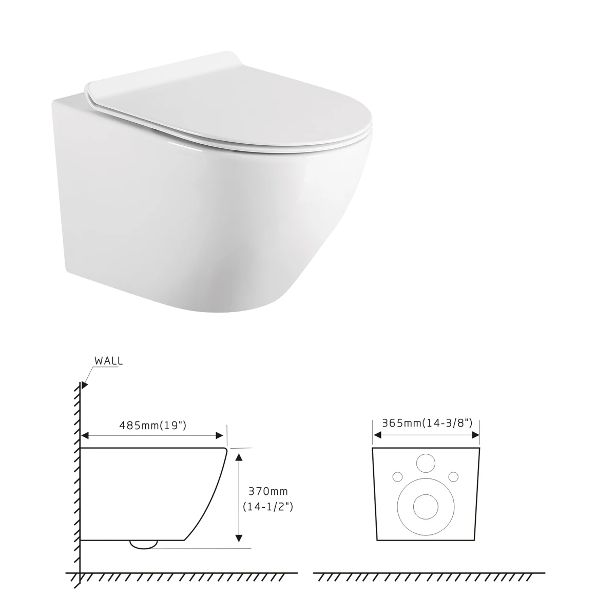 Joynfortune 2023 western style bathroom set matte black wall mounted toilet wall hung toiletee wc and bideet for hotel