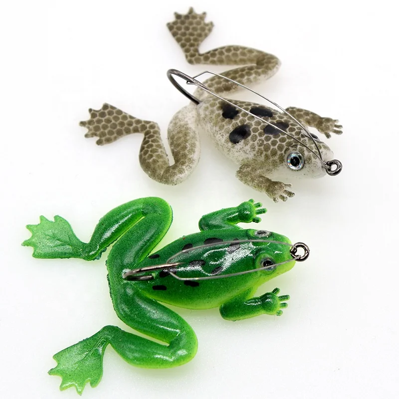 High quality  Anti-hanging bottom simulation frog various weight lure soft frog bait PVC frog bait for black fish