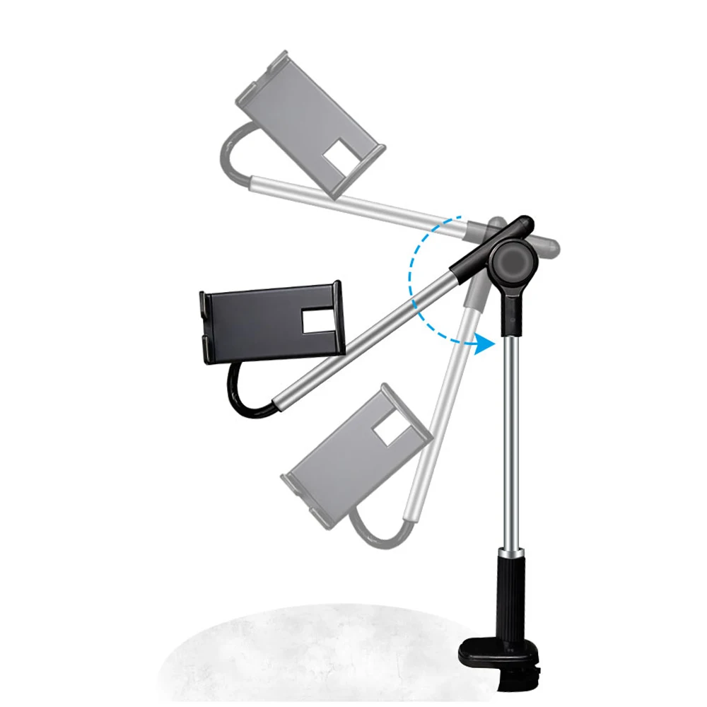 Пластиковая Гибкая настольная подставка для мобильного планшета, длинная гибкая Выдвижная рамка для кровати, вращающийся держатель для сотового телефона