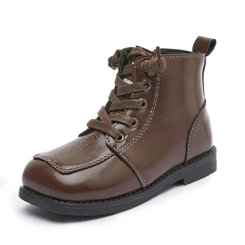 Детские ботинки, Осень-зима 2021, Модные нейтральные ботинки для мальчиков и девочек, Ботинки martin в стиле ретро, Нескользящие теплые износостойкие корейские