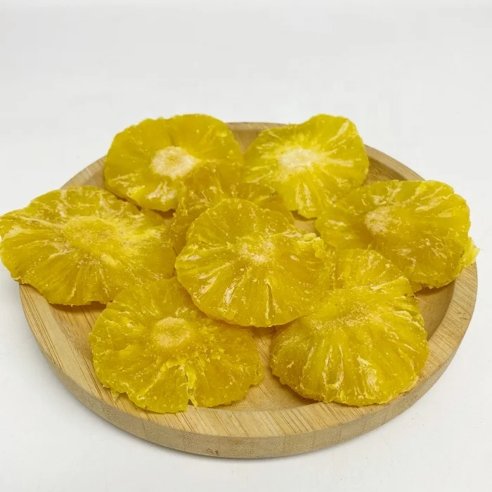Чистый натуральный сладкий вкус Сушеные мягкие ломтики ананаса в сиропе кондитерские изделия оптовая цена сухофрукты