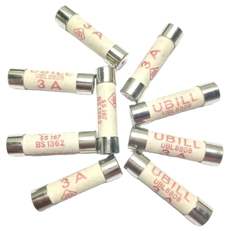 ceramic fuse manufacturers High Quality  Bs1362 7a 13a Cylindrical Fuse