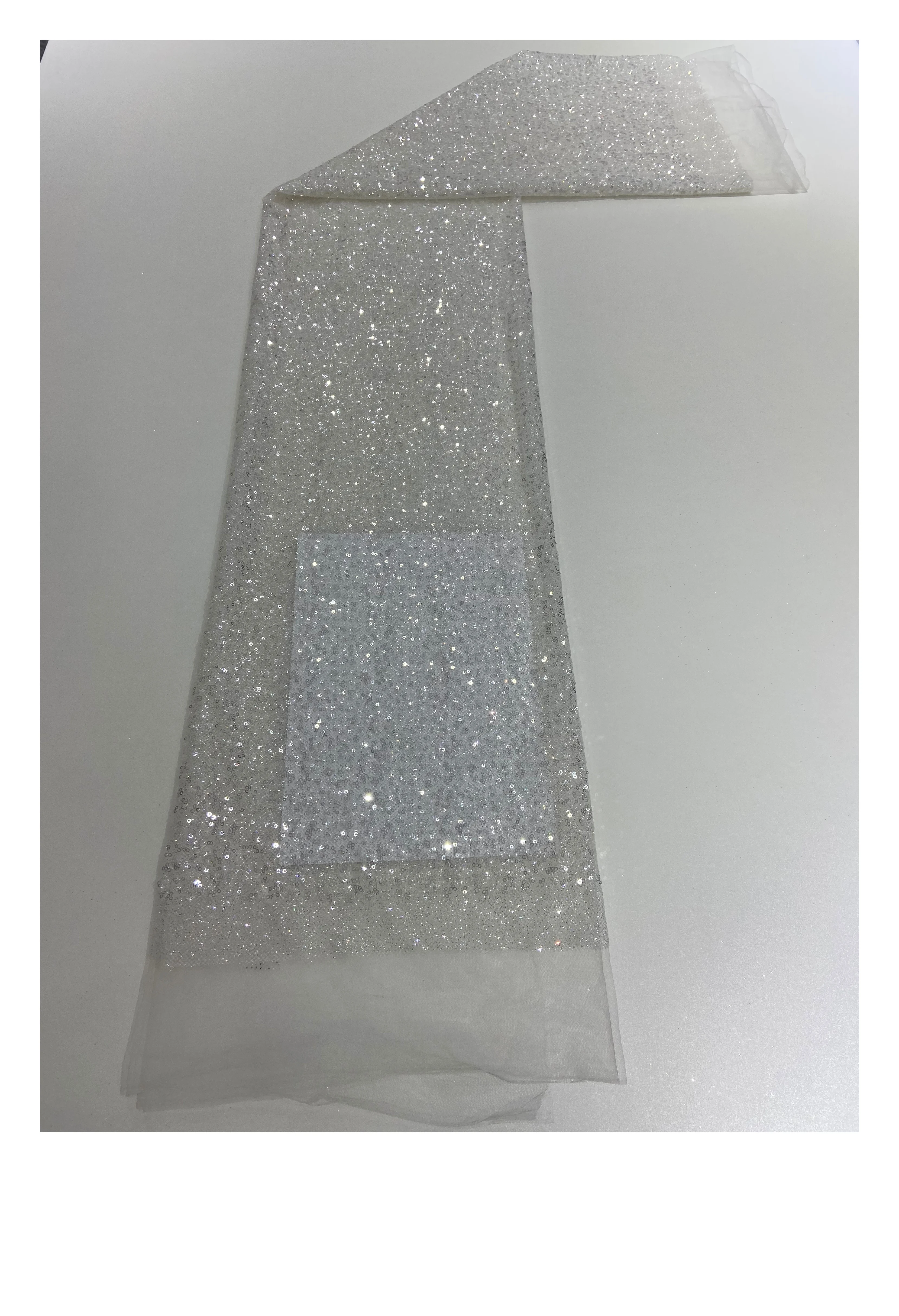 Wholesale Cheap Price New Luxury Sequin Beaded Embroidery Lace Tulle Fabric French Mesh