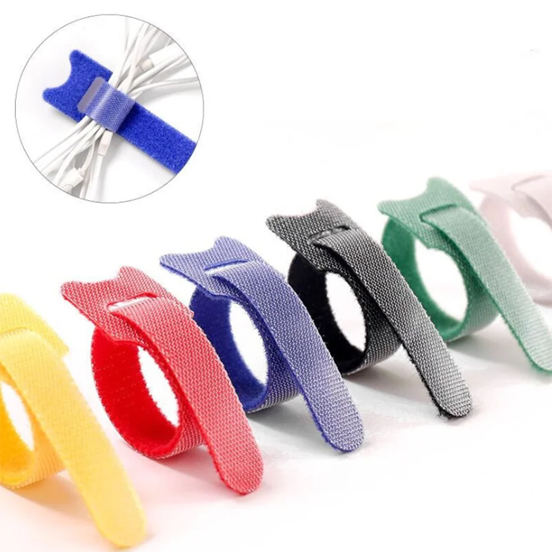 Клейкие кабельные стяжки с крючками и петлями