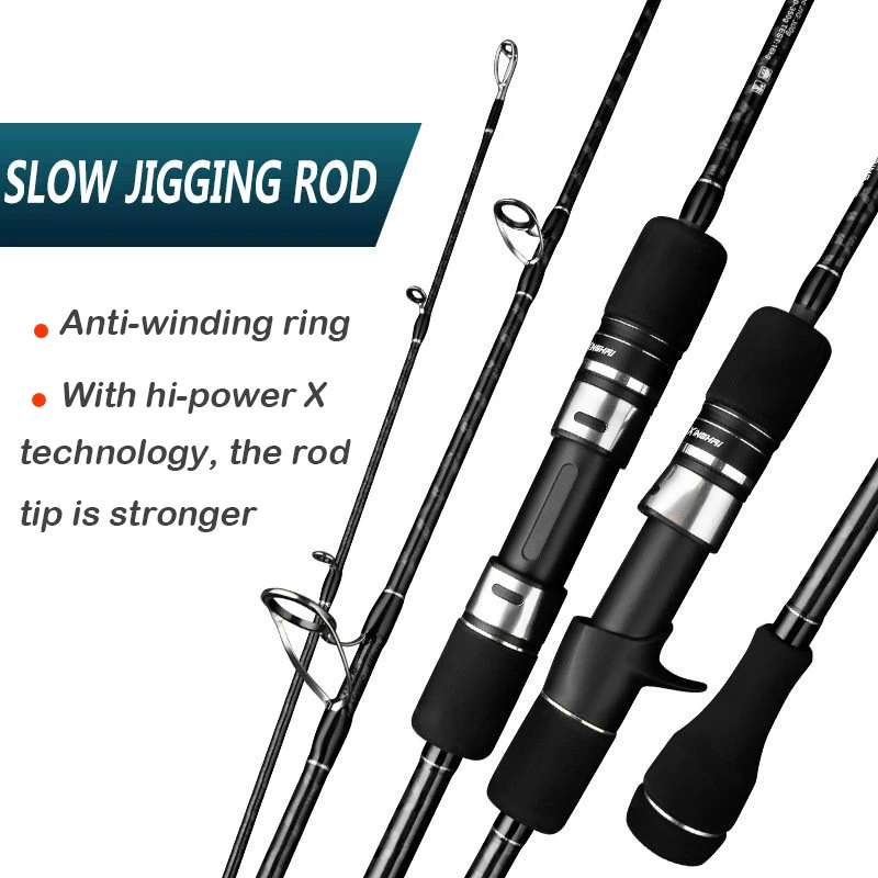 JOHNCOO 1.83m/1.91m Japanese Saltwater Slow Pitch Jigging Rod MH Power