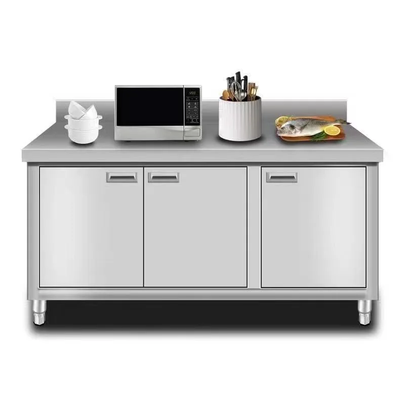 Commercial Freestanding Stainless Steel Workbench Modern Lab Furniture Business Kitchen Hotel Restaurant Metal Working Table