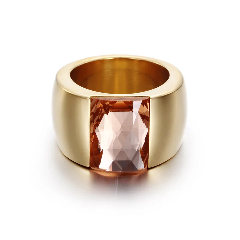 
New Fashion Jewels Multiple Color Personality Ring Concise Popular Ladies Gold Ring 
