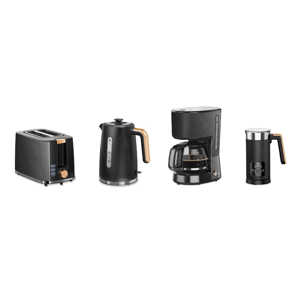 Home Appliance Breakfast Collection Plastic Cordless Tea Kettle and 2-Slice Toaster Electric Kettle and Toaster Set