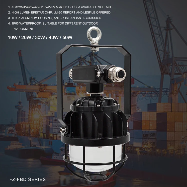 Factory Round Led Ceiling Light Explosion Proof Illumination Lamp Hanging Oil Lamps Lowest Price Professional Explosion Proof