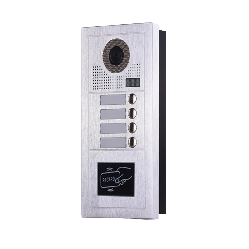 Apartment 10 Inch Intercom Entry System Wired Video Door Phone Audio Visual for 4 apartments