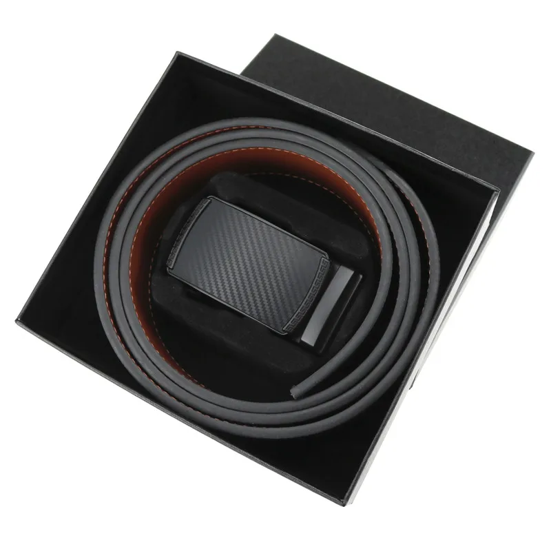 LQbelt Genuine Leather Belt With Box Leather for Casual Jeans Adjustable Belt Ratchet gift boxes wholesale factory