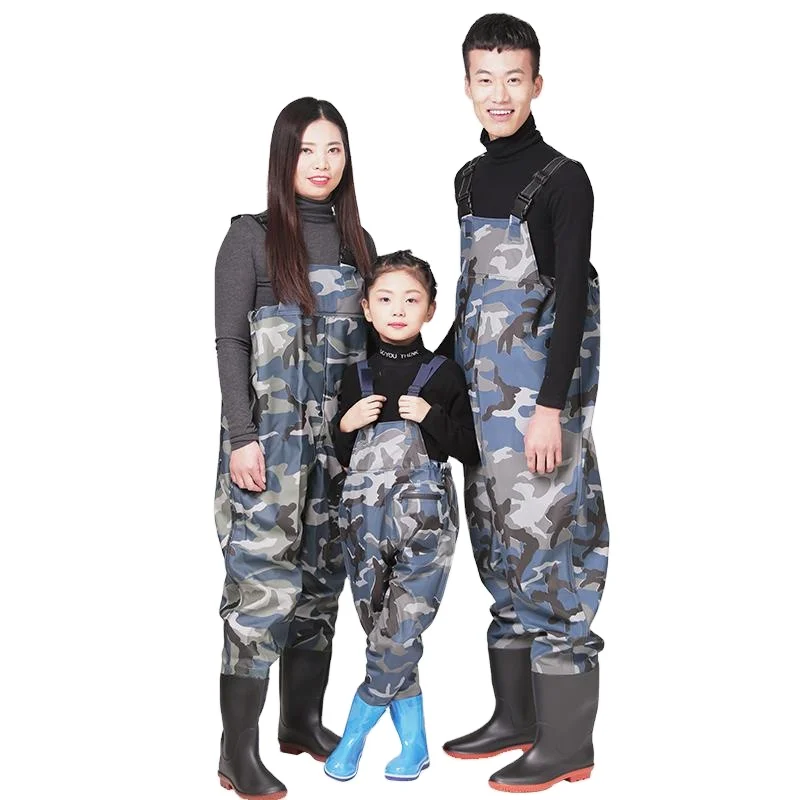Xinkun ПВХ водонепроницаемый детская Водонепроницаемая дышащая болотные сапоги до груди для рыбалки из болотные сапоги likerubber болотный костюм Лучшая