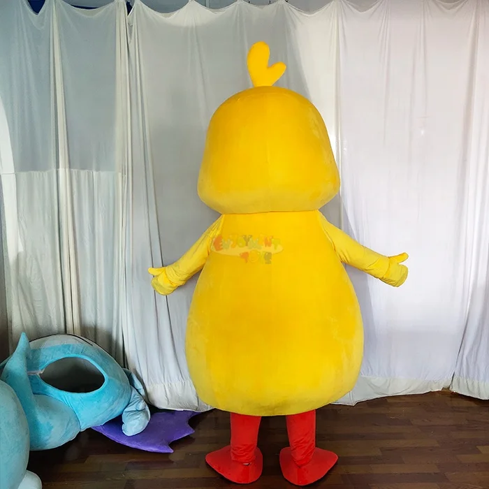 Yellow Duck Moving Mascot Costume Fur Advertising Cartoon Costume for Wearing