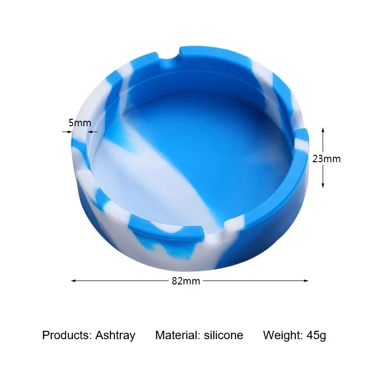Smoking Accessories Cigarettes Unbreakable Silicone Ashtray Portable Ashtray