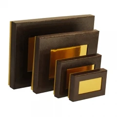 Eco Friendly Food Grade Cardboard Packaging Gold Paper Display Packaging Paper Gift Box With Clear Window