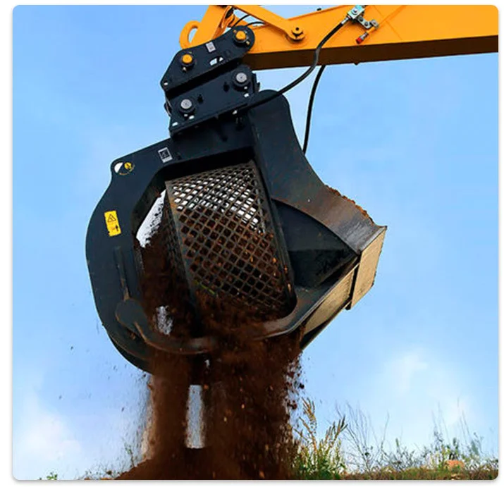 Gravel Screening Bucket Rotary Screen Bucket For Excavators