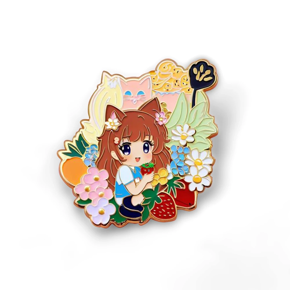 CS custom Factory high quality silver plated metal badge fashionable personality  soft enamel lapel pins in stock