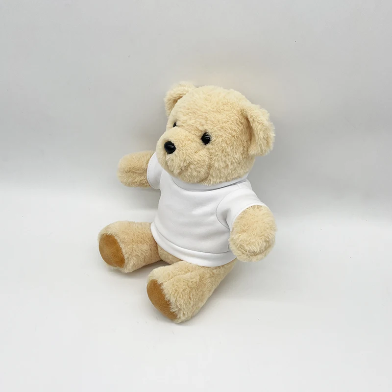 9 Inch Sublimation Teddy Bears with  Logo  Shirts Customize Stuffed Animal Teddy Bear with T-Shirts  Kids Gifts
